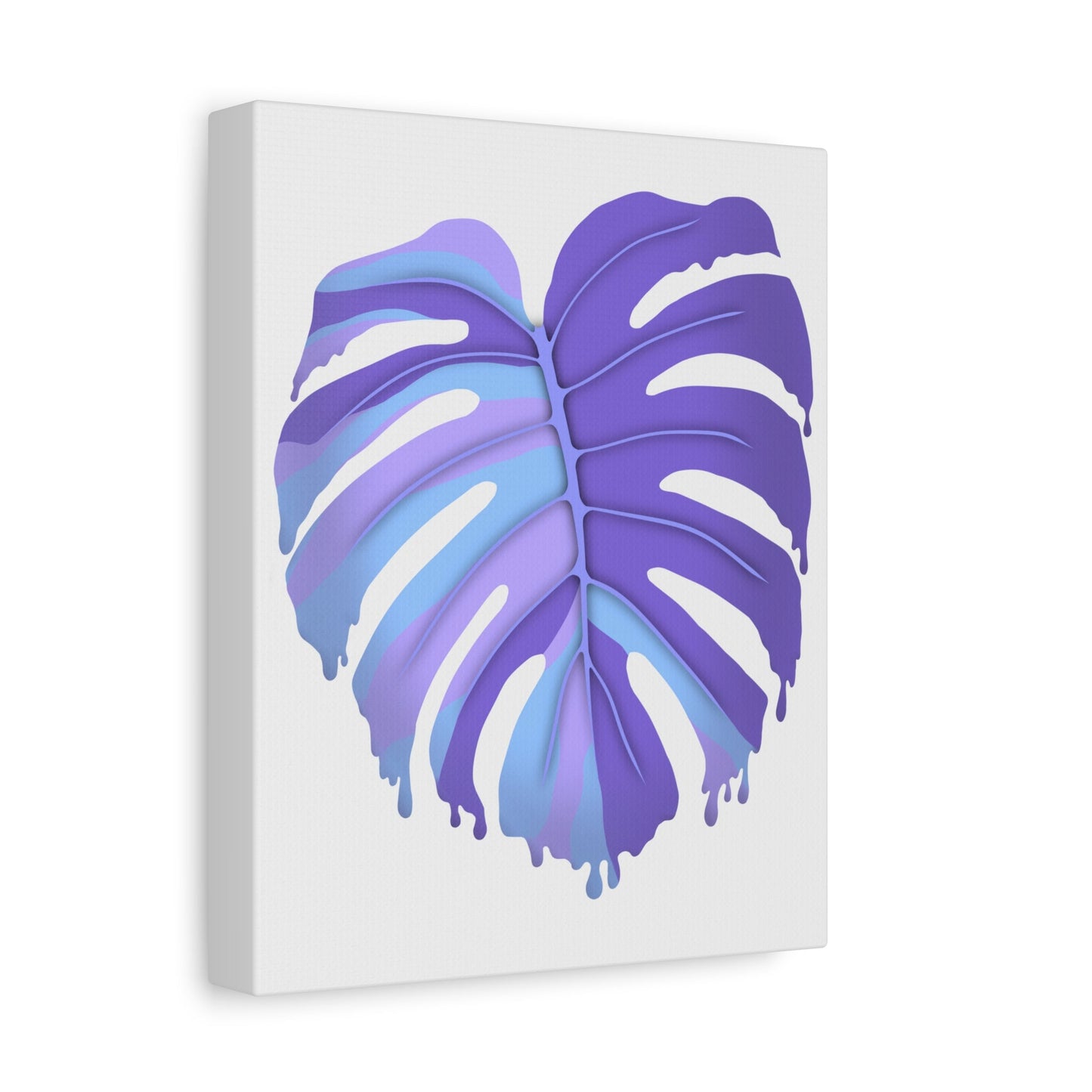 Purple Monstera Canvas Print – Botanical Wall Art