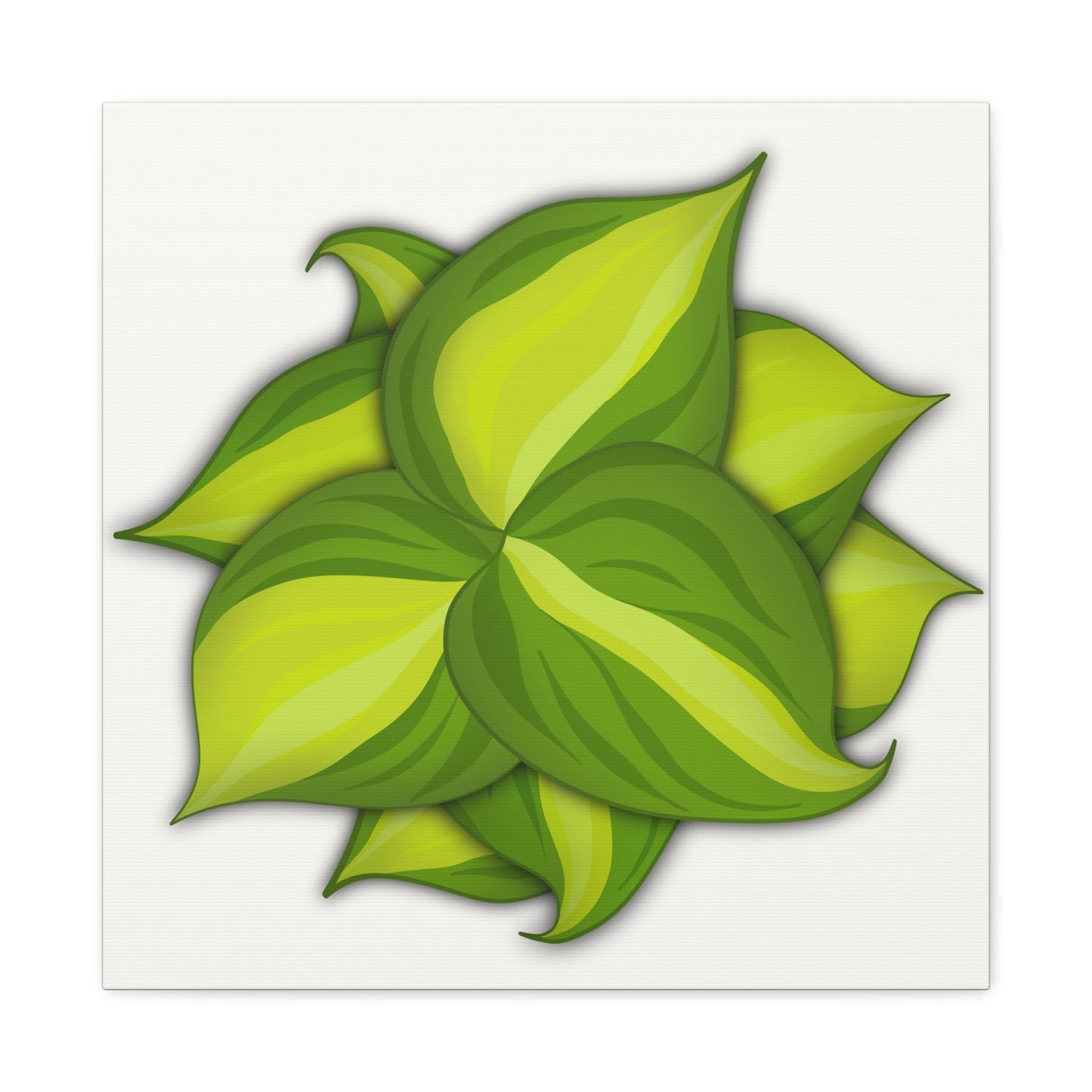 Philodendron Brasil Canvas Print – Botanical Wall Art