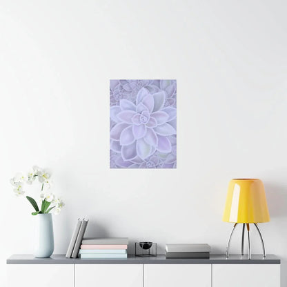 Graptopetalum Murasaki Succulent Pattern Botanical Print – Unframed Wall Art