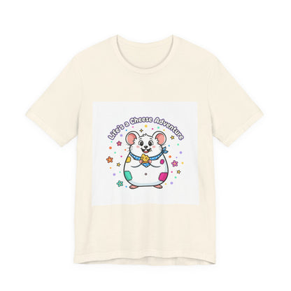 Cheese Adventure Mouse Tee | Rodent-core, quirky animal design
