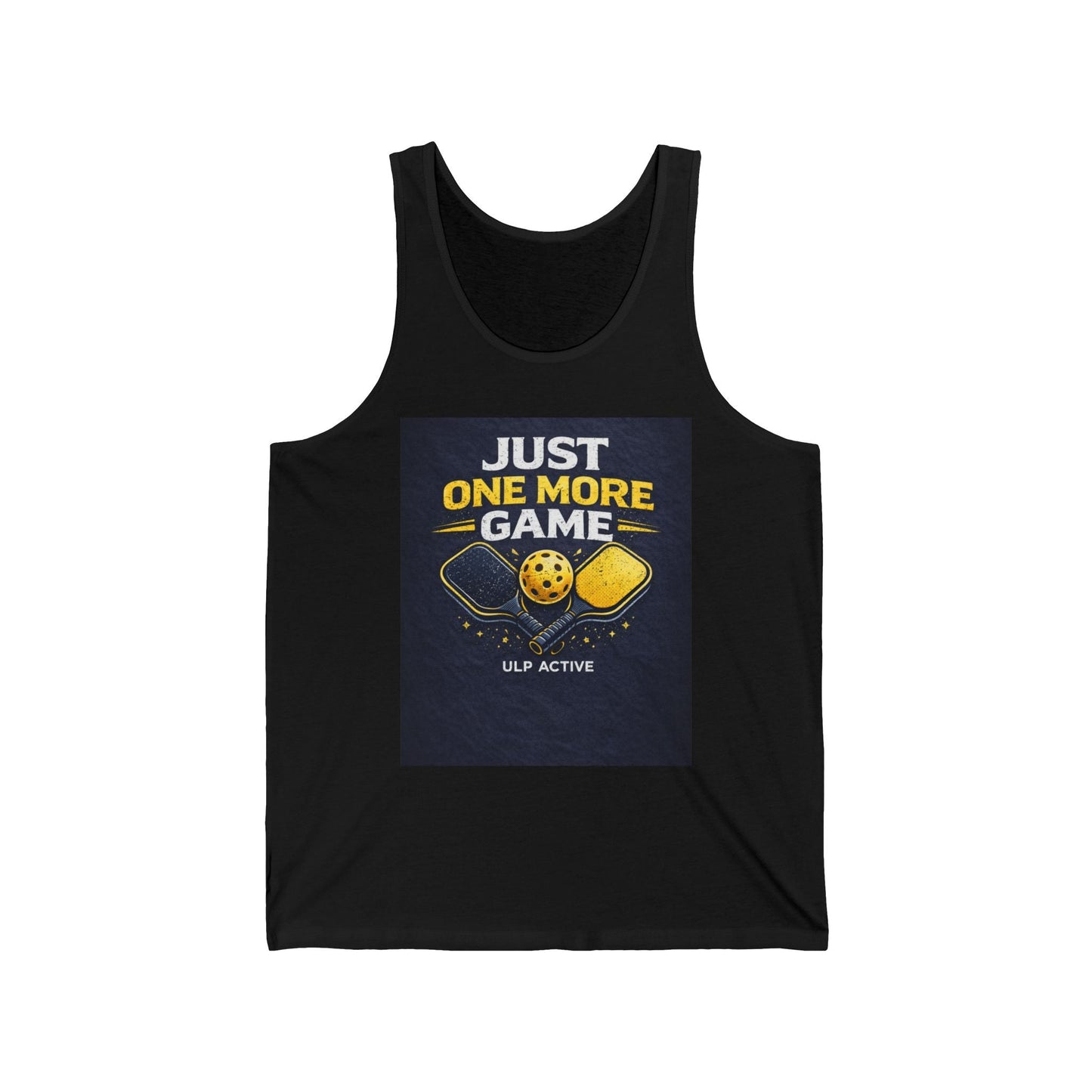 Pickleball Tank Top - "Just One More Game" Athletic Court Graphic