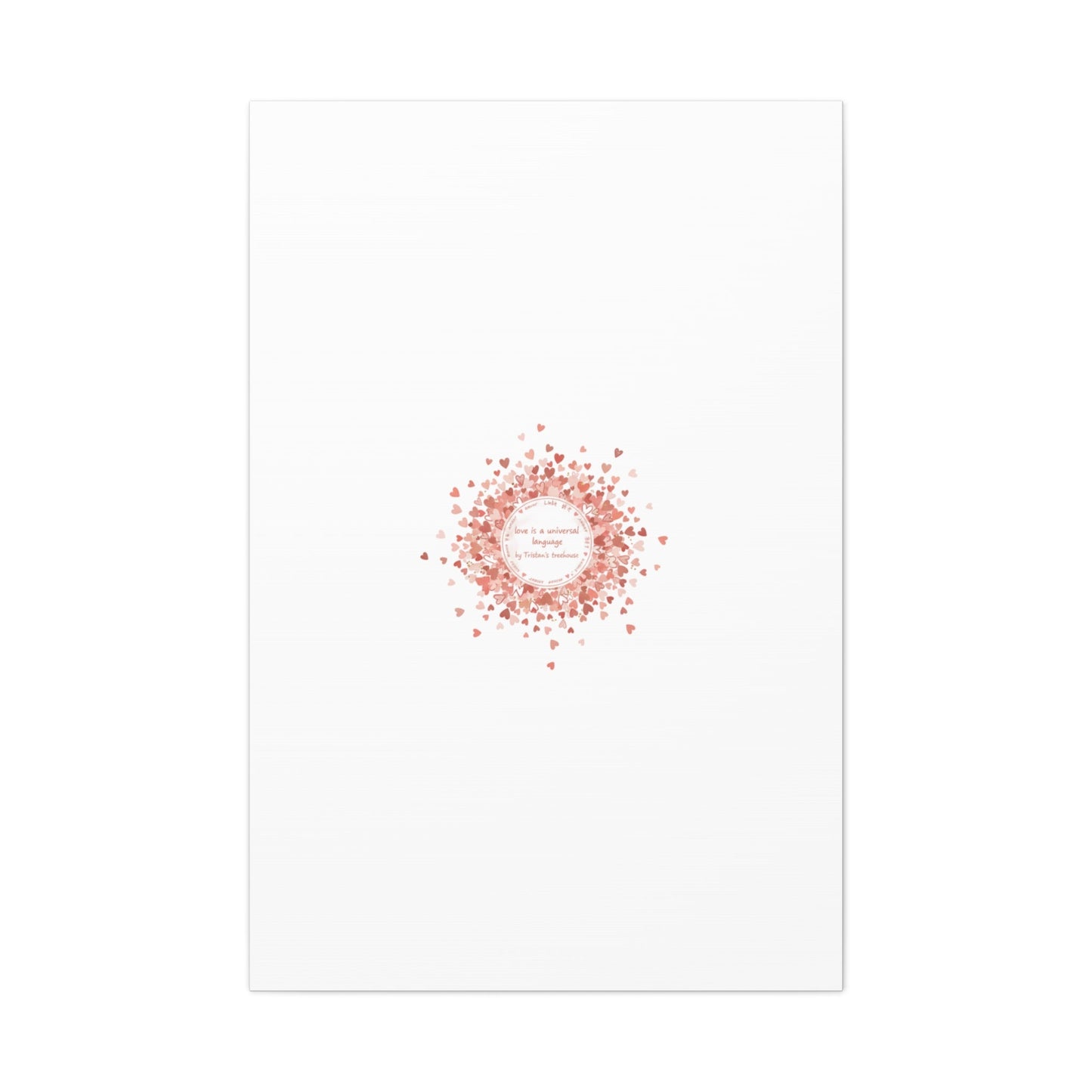 Tiny Heart Confetti Canvas | Matte Stretched Wall Art