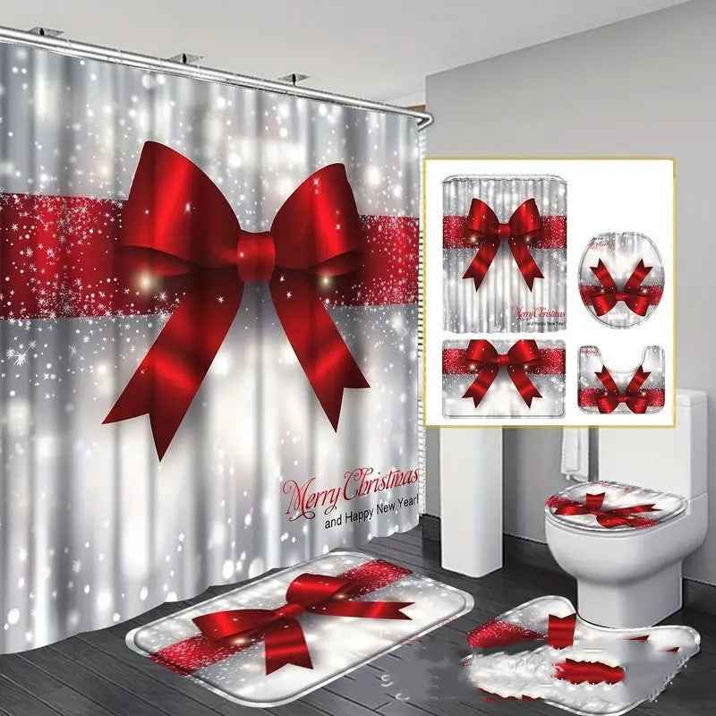 Printed Waterproof Polyester Bathroom Shower Curtain