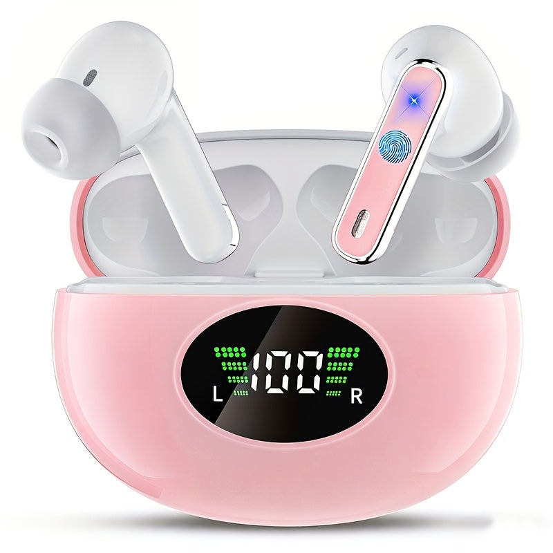 Bluetooth Earphones, Bluetooth Earbuds, In Ear Earphones, Wireless Earphones, with LED Power Display Charging Case, Bluetooth 5.4 Earphones, True Wireless Bluetooth Earphones, Playback Time Of 40 Hours, Wireless Noise Cancell
