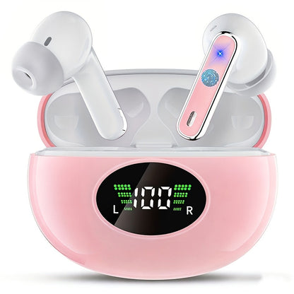 Bluetooth Earphones, Bluetooth Earbuds, In Ear Earphones, Wireless Earphones, with LED Power Display Charging Case, Bluetooth 5.4 Earphones, True Wireless Bluetooth Earphones, Playback Time Of 40 Hours, Wireless Noise Cancell
