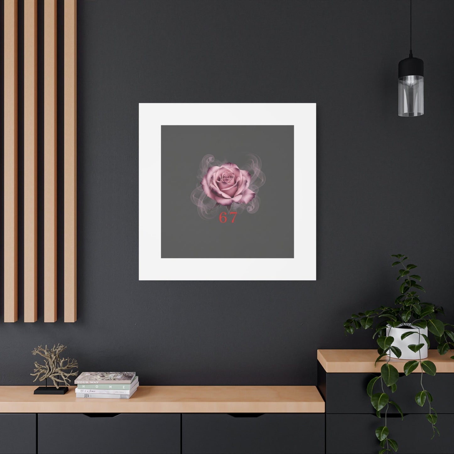 6 7 Valentine's Canvas | Viral Gothic Rose Wall Art | 6 7 Meaning Dark Romance