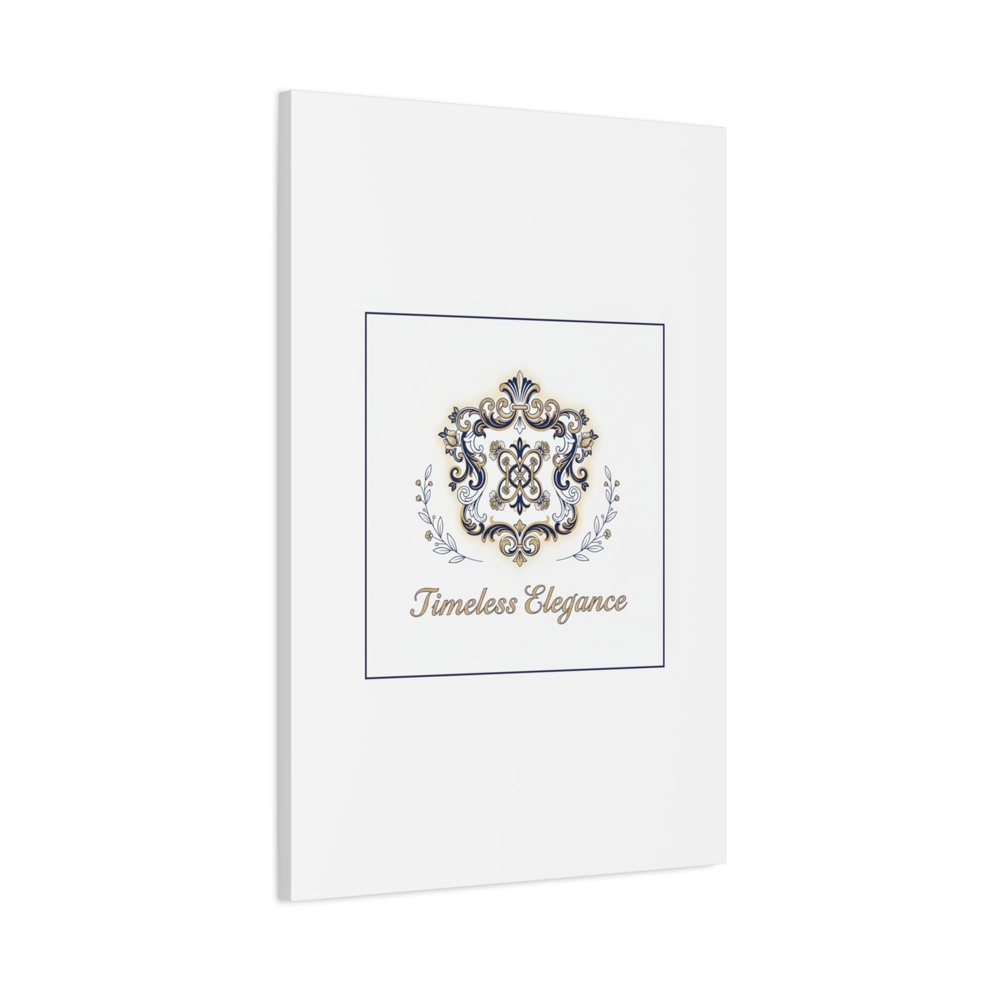 Ornate Brooch Emblem Canvas | Vintage Formalwear Accents, Baroque Print