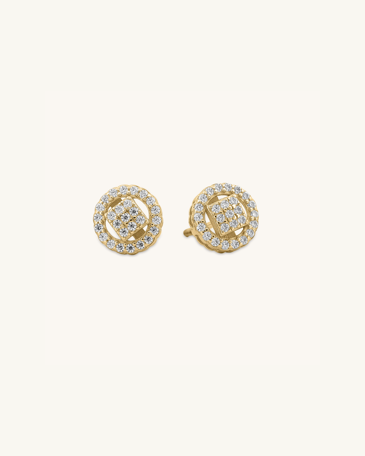 Quad Ring Moissanite Studs