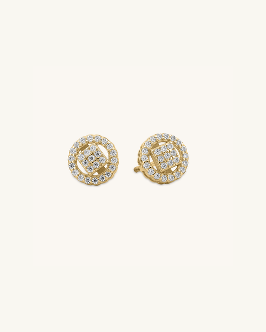 Quad Ring Moissanite Studs