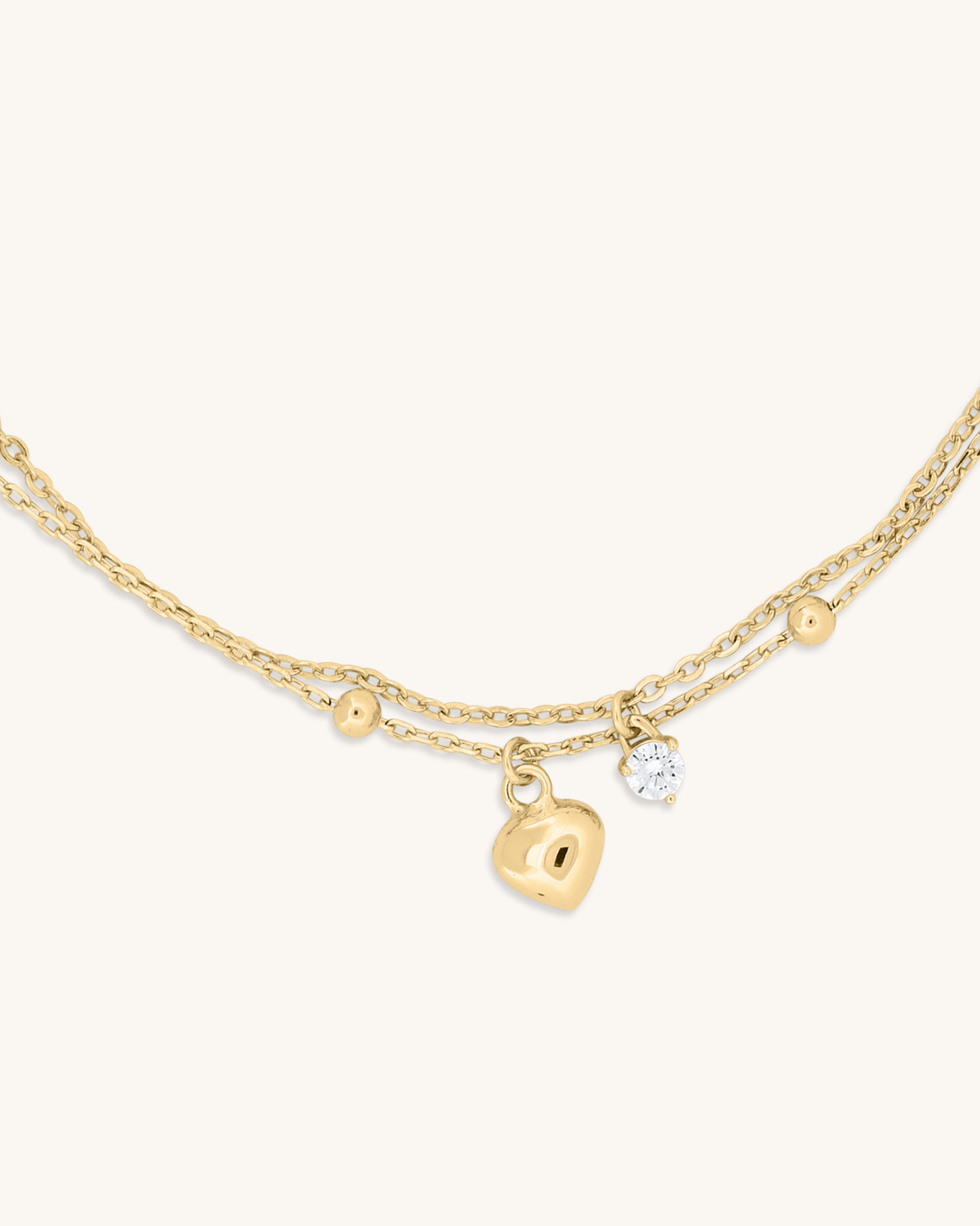 Double Dangling Heart Bracelet