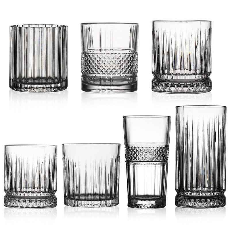 Creative Engraved Wine Glass Classical Cup Thickened Drinkware