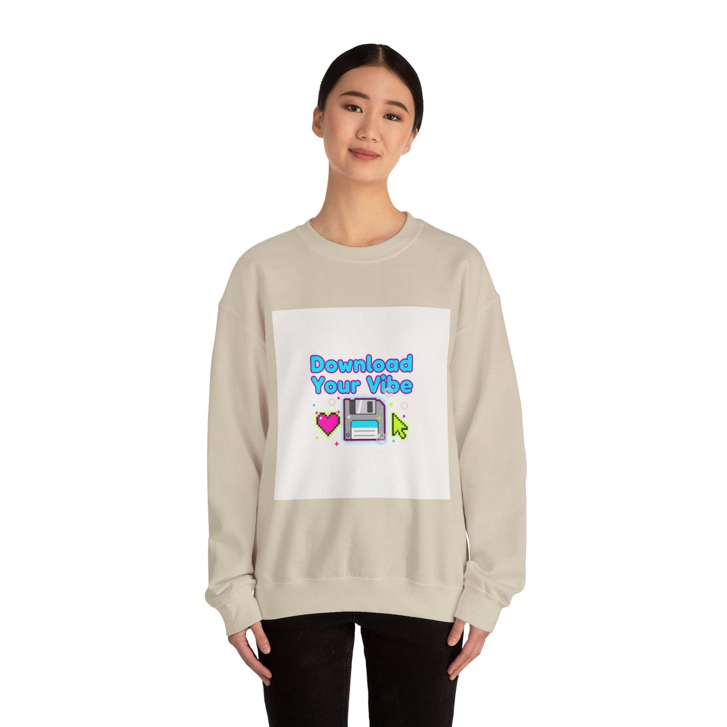 Download Your Vibe Sweatshirt | Y2K retro tech, pixel floppy art