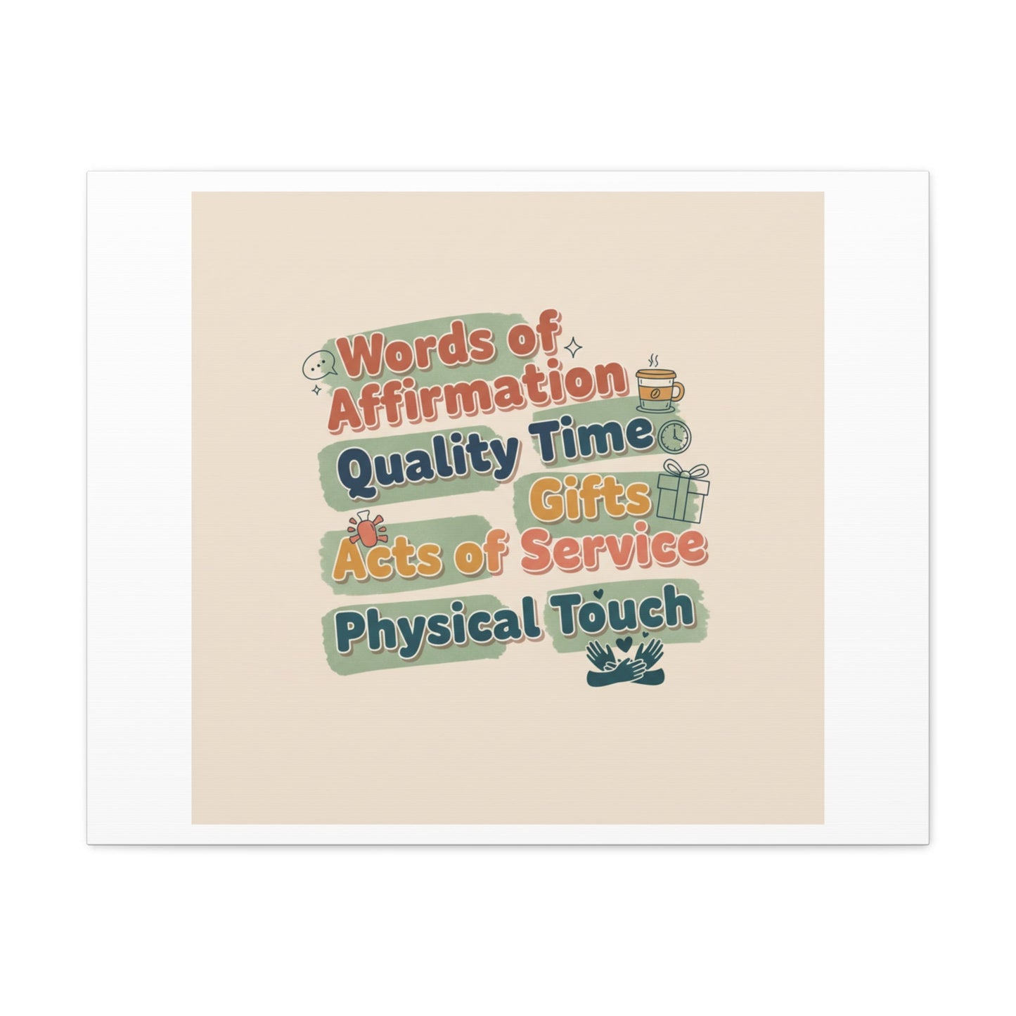 Love Languages List Matte Canvas Wall Art | love language meme, relationship humor