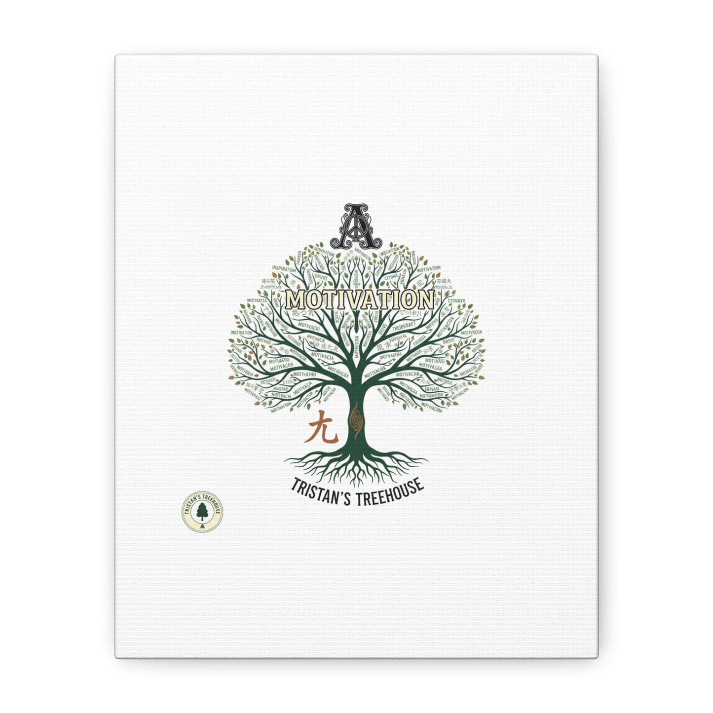 Handwritten Doodle Tree Canvas | Matte Stretched Wall Art