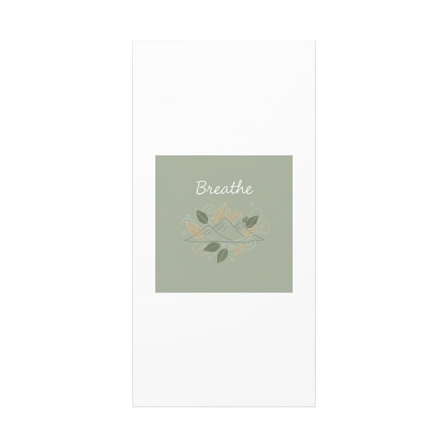 Breathe Mountain Line Canvas | Nature Symbols, Minimal Forest Wall Art
