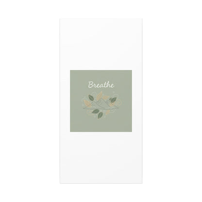 Breathe Mountain Line Canvas | Nature Symbols, Minimal Forest Wall Art