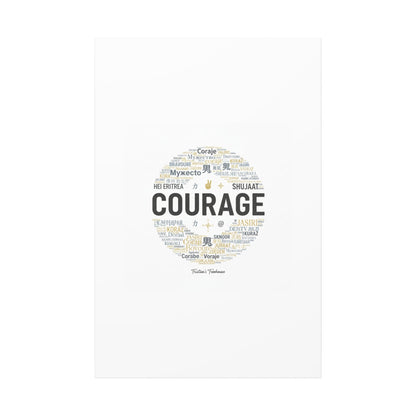 Courage Word Cloud Canvas | Fresh-Start Minimalism art print