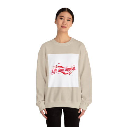 Lift. Run. Repeat. Sweatshirt | Fitness Shirt, Gym Motivation Activewear