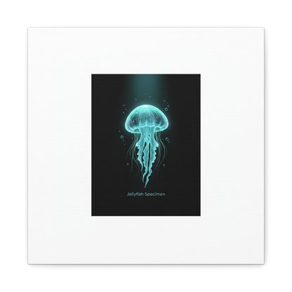 Bioluminescent Jellyfish Art Canvas | Deep Sea Aesthetic, Neon Glow