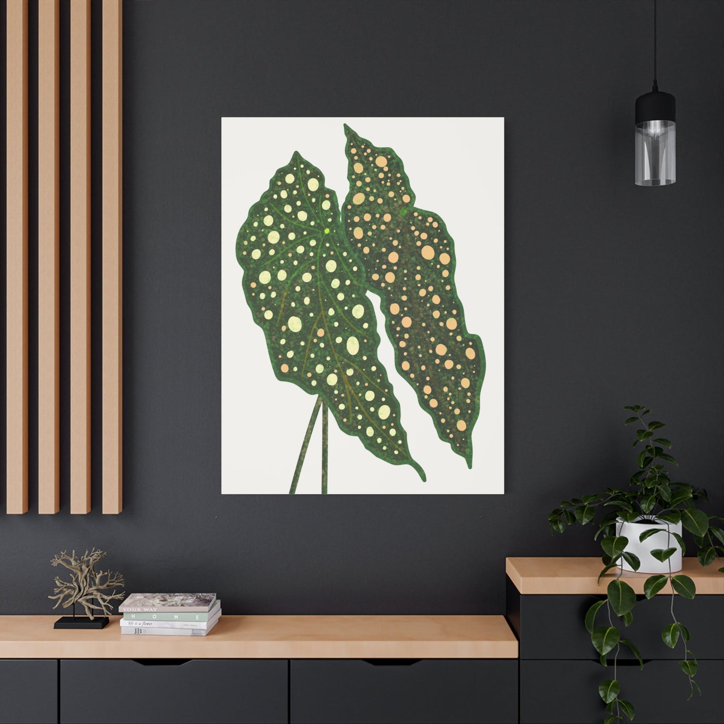 Begonia Maculata Canvas Print – Botanical Wall Art