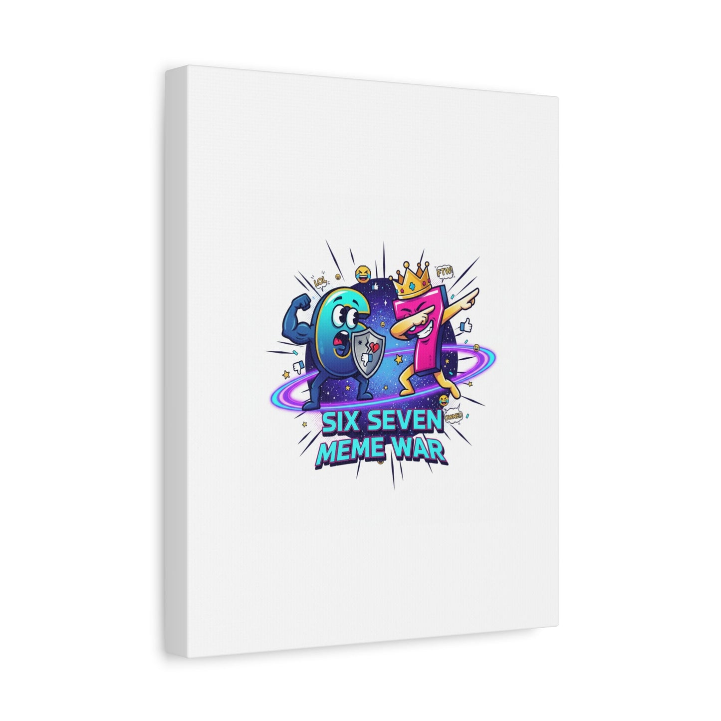Six Seven Meme War Canvas | Legendary Internet Battle Art, Viral Culture Wall Decor