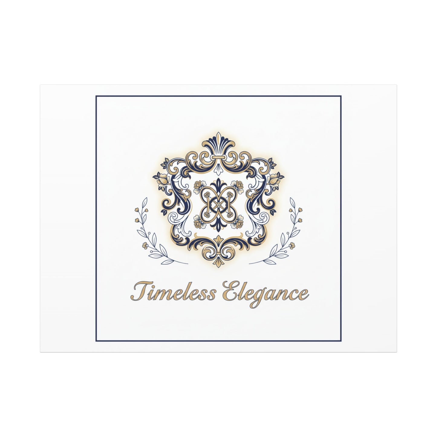Ornate Brooch Emblem Canvas | Vintage Formalwear Accents, Baroque Print