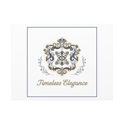 Ornate Brooch Emblem Canvas | Vintage Formalwear Accents, Baroque Print