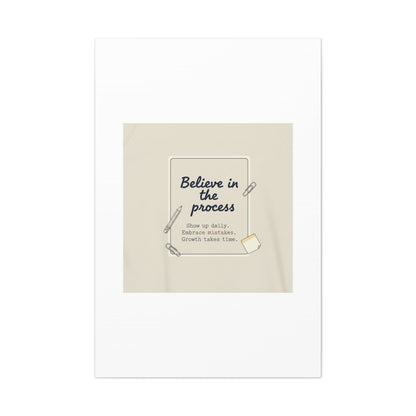 Believe in the Process Canvas | analogue note to self, handwritten reminder décor