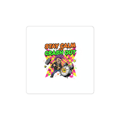 Crash Out Sticker | meltdown sticker, high stress design