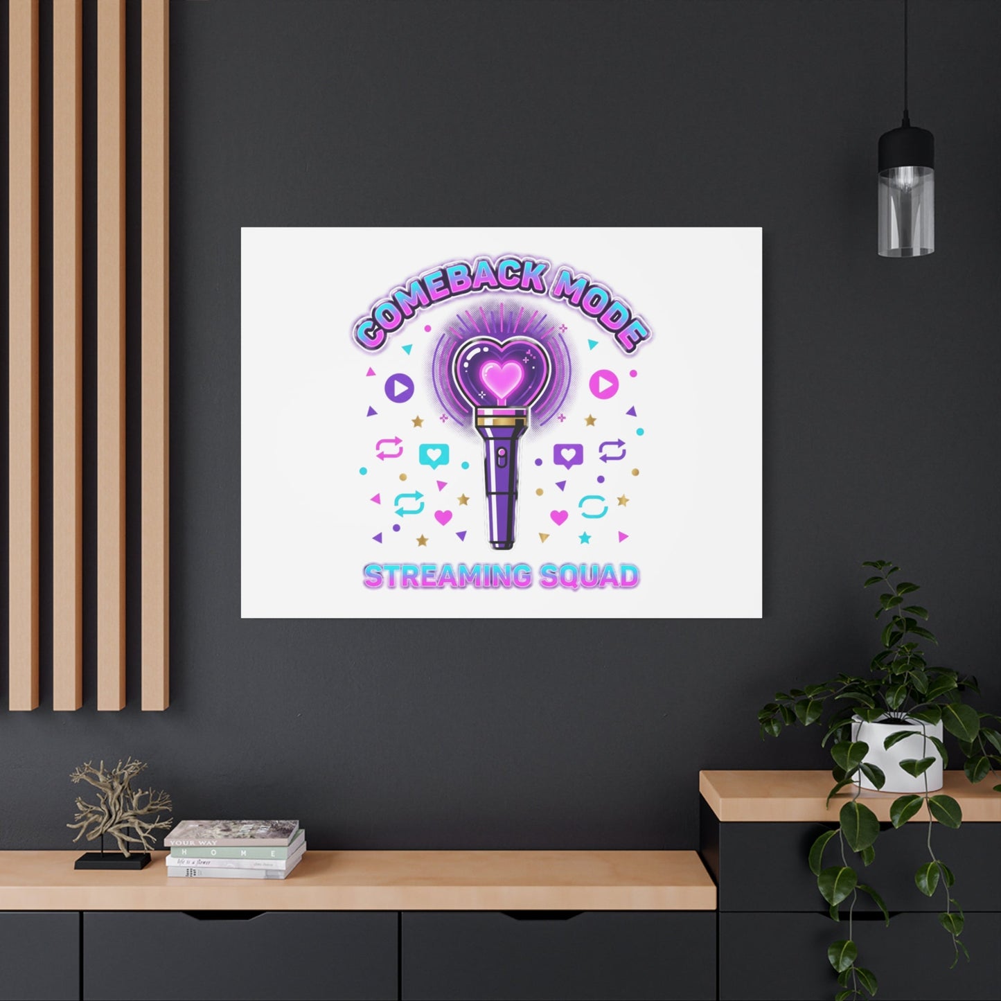 Comeback Mode Lightstick Canvas | K-pop Comeback, Streaming Squad
