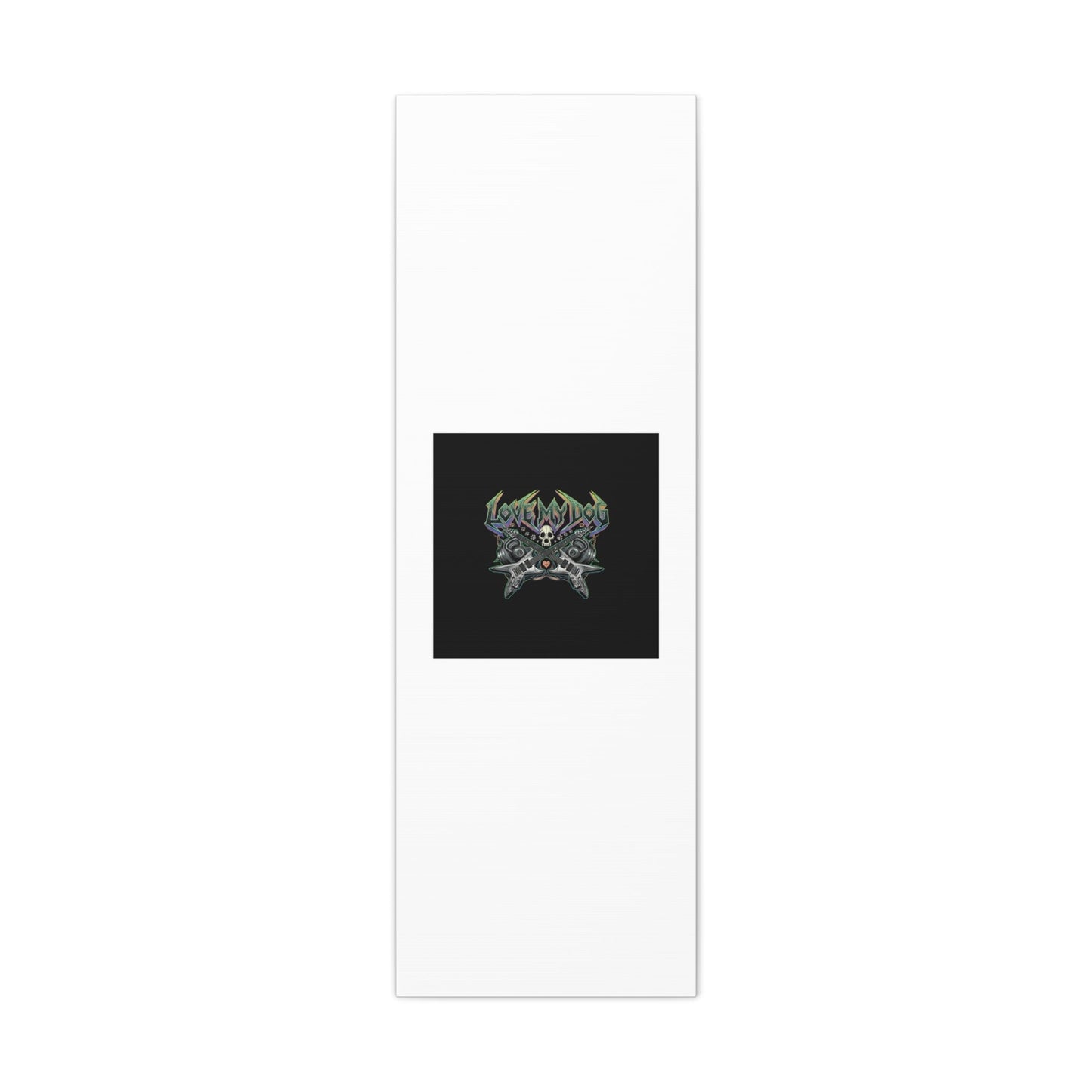 Love My Dog metal font Canvas | gothic wellness quote, edgy self-care merch