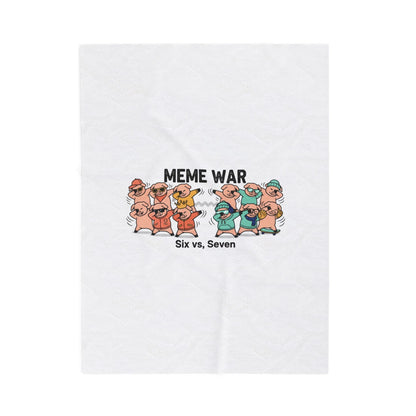 Meme War Plush Blanket | Disco Florals, Retro Paisley Throw