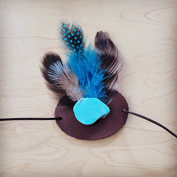 Boho Western Felt Hat w/ Choice of Turquoise Hat Accent-Rust 983a