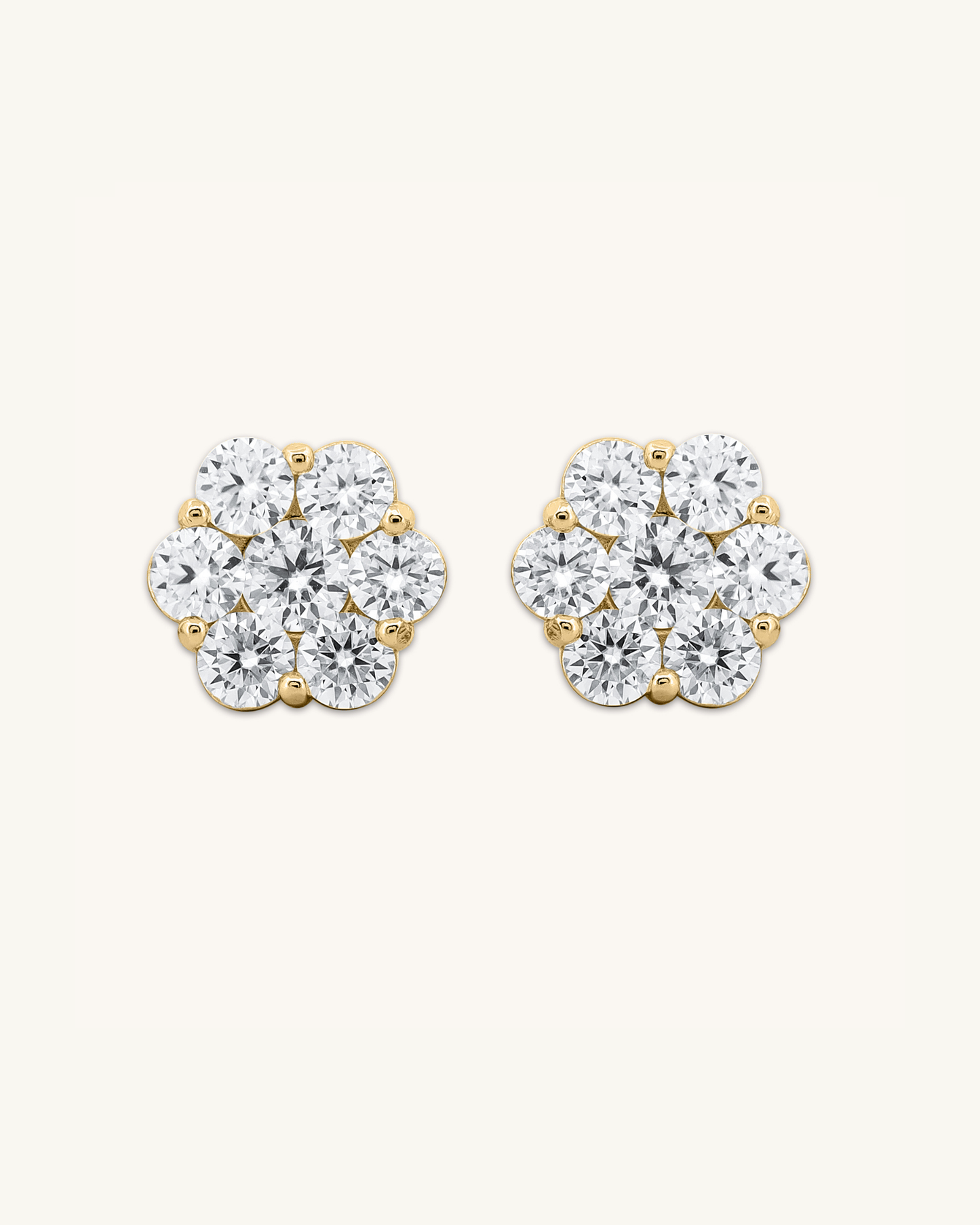 Floral Moissanite Studs