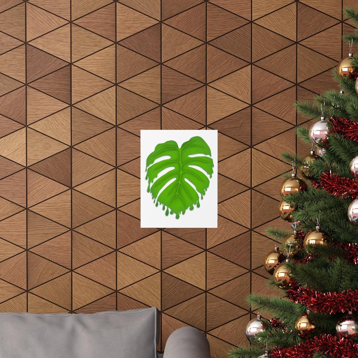 Melting Monstera Botanical Print – Unframed Wall Art
