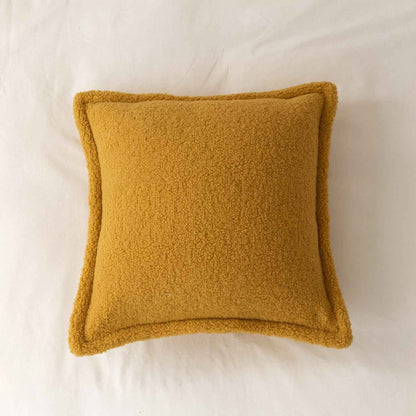 Sofa Backrest Grain Wool Plush Pillow Bedside Cushion