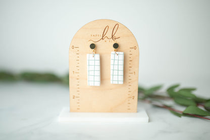 Clay Earrings | Lined Dangles | Earth+Sky Collection