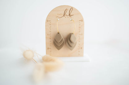 Clay Earrings | Stacked Hoops | All Things Neutral Collection