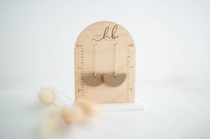 Clay Earrings | Semi Circle Drops | All Things Neutral Collection