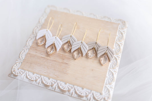 Clay Earrings | Floral Longline Hoops  | Luxe Collection
