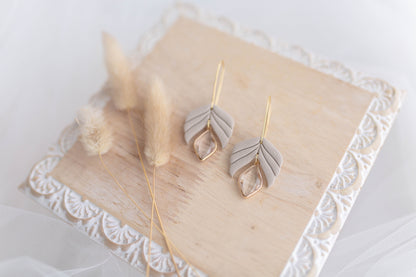 Clay Earrings | Floral Longline Hoops  | Luxe Collection