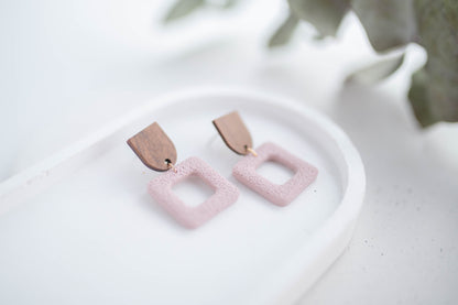 Clay Earrings | Square Dangles | In Bloom Collection