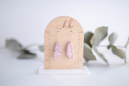 Clay Earrings | Butterfly Wing Hoops | In Bloom Collection