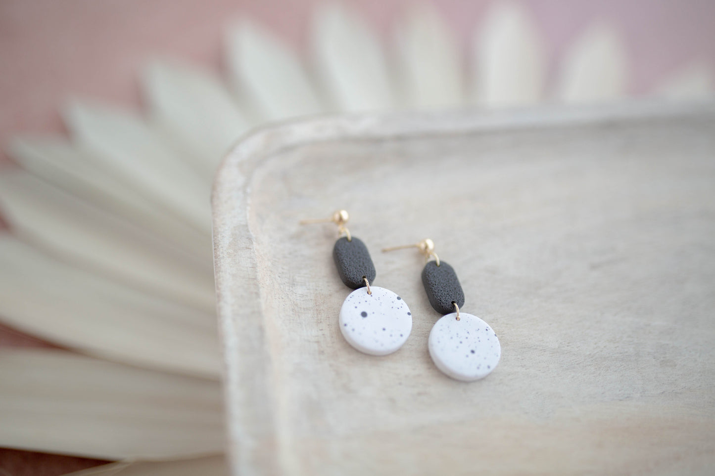 Clay Earrings | Simple Granite Dangles | Desert Collection