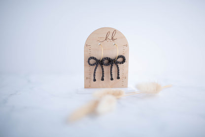 Clay Earrings | Latino Bow Hoops | Cozy Cowgirl Collection
