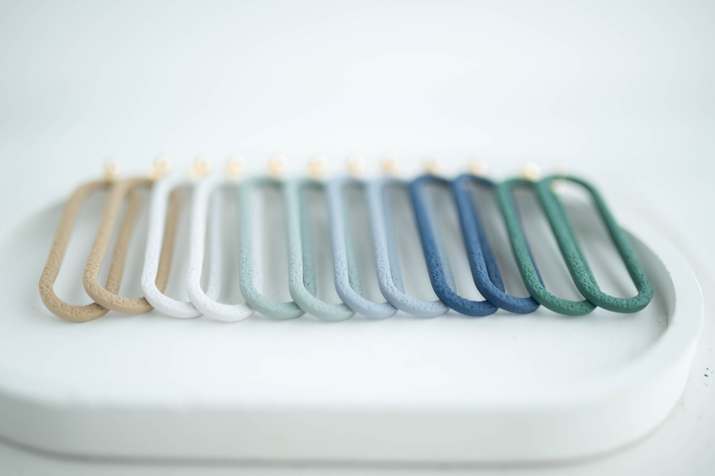 Clay Earrings | Oval Dangles | Earth+Sky Collection