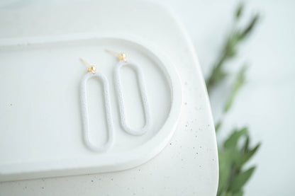 Clay Earrings | Oval Dangles | Earth+Sky Collection