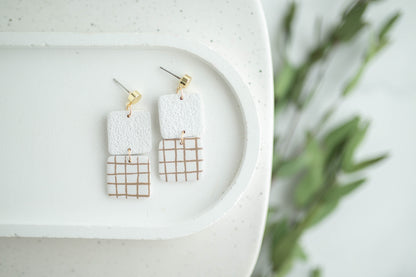 Clay Earrings | Square Dangles | Earth+Sky Collection