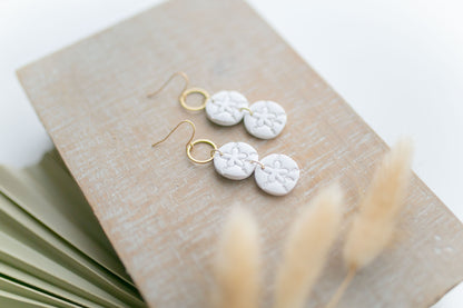 Clay earring | Cream Mini Sand Dollars | Beach Collection