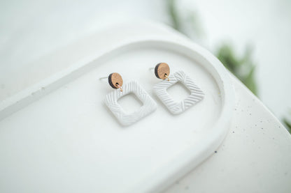 Clay Earrings | Square Dangles | Earth+Sky Collection